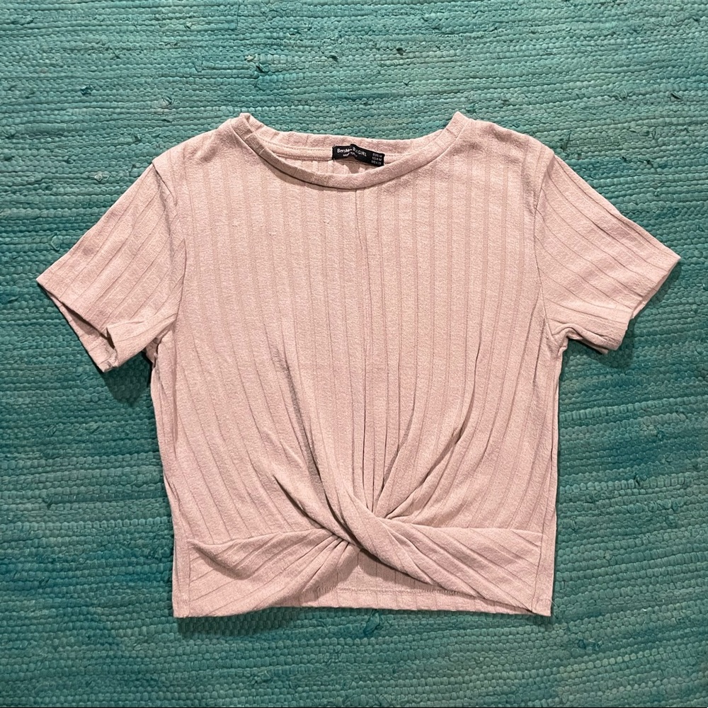 Rosie? 🎁ASOS | Bershka twist front crop top w/ cap sleeves - Picture 17 of 17